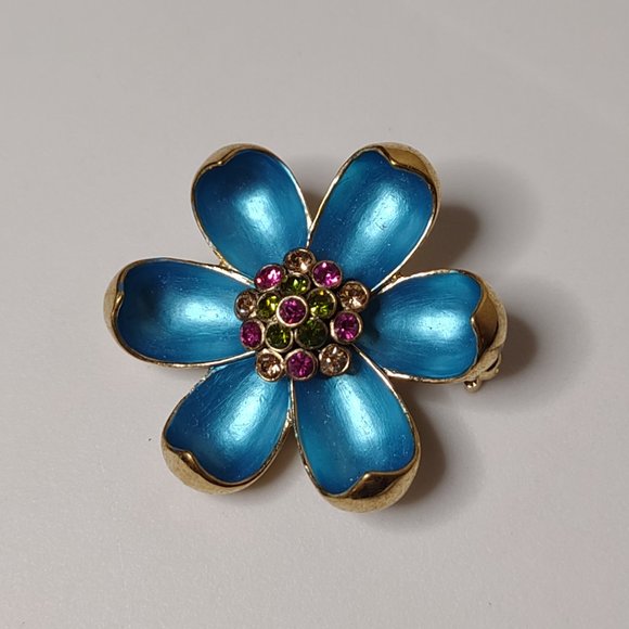 Very Pretty Multicolor Flower Brooch - Picture 2 of 10